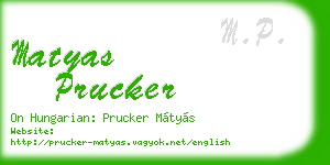 matyas prucker business card